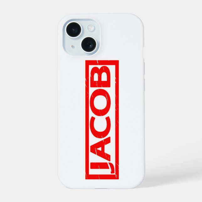 Jacob Stamp iPhone 15 Case (Back)