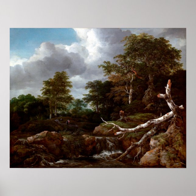 Jacob van Ruisdael Forest Scene Poster (Front)