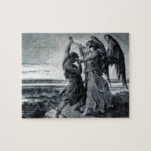 Jacob Wrestles with the Angel (Gen. 32:24-32) Jigsaw Puzzle