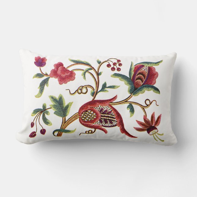 Jacobean Embroidery Pillow (Front)