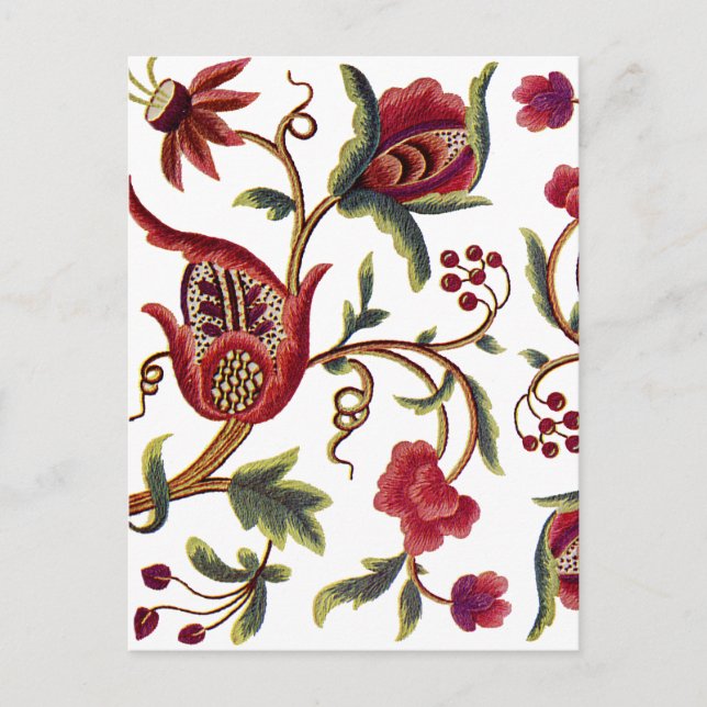 Jacobean Embroidery Postcard (Front)