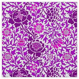 Jacobean Floral, Amethyst Purple and Lilac  Fabric