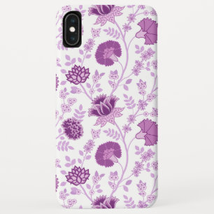 Jacobean Floral Big Pattern Pinks on White iPhone XS Max Case