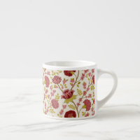 Jacobean Floral Big Pattern Reds Pinks Gold Cream