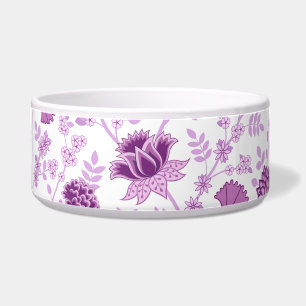 Jacobean Floral Lg Pattern Pinks on White