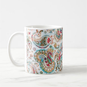 Jacobean seamless pattern. Flowers background, eth Coffee Mug