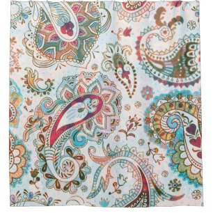 Jacobean seamless pattern. Flowers background, eth Shower Curtain