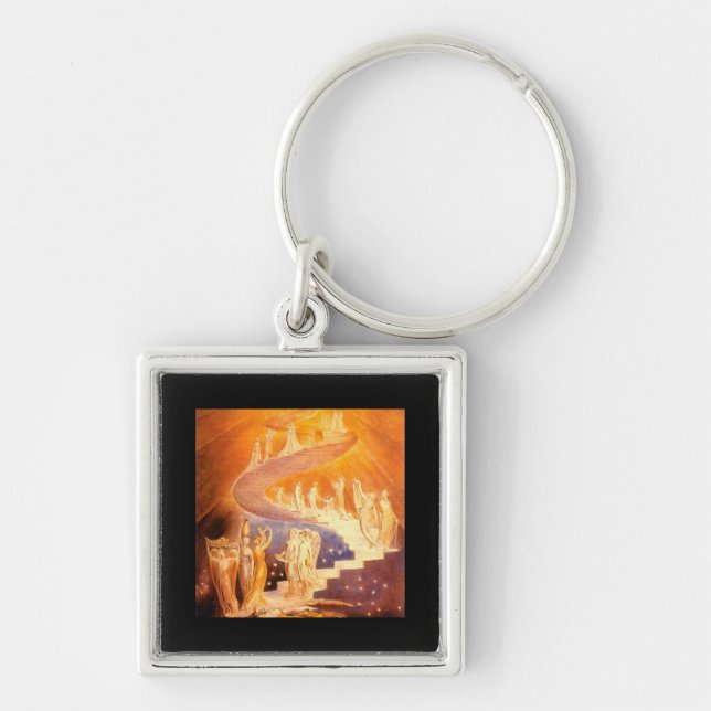 Jacob's Dream By William Blake  Key Ring (Front)