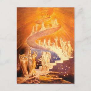 Jacob's Dream By William Blake Postcard
