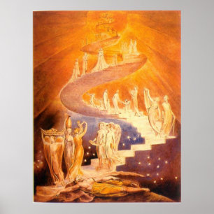 Jacob's Dream By William Blake Poster