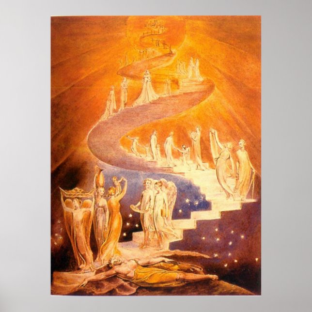 Jacob's Dream By William Blake Poster (Front)