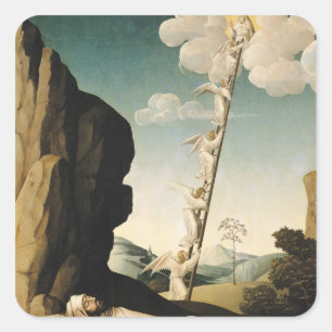 Jacob's Ladder, c.1490 Square Sticker