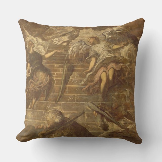 Jacob's Ladder (oil on canvas) Cushion (Front)