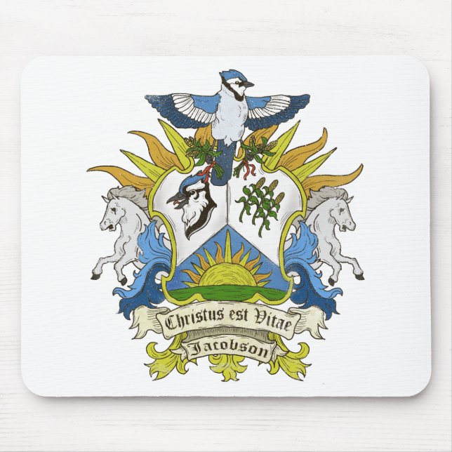 Jacobson Family Crest Mouse Pad (Front)