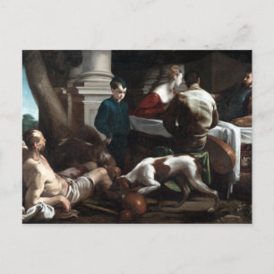 Jacopo Bassano Lazarus and the Rich Man Postcard