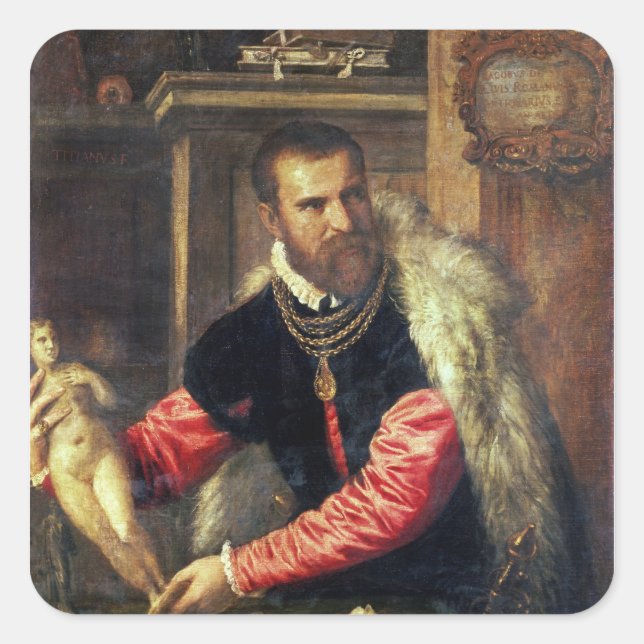 Jacopo Strada  art expert Square Sticker (Front)
