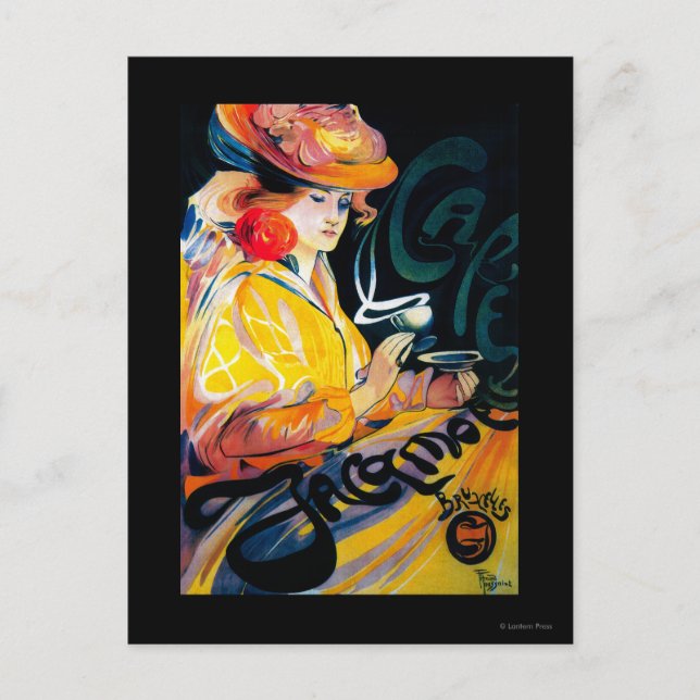 Jacqmotte Caf� Vintage PosterEurope Postcard (Front)