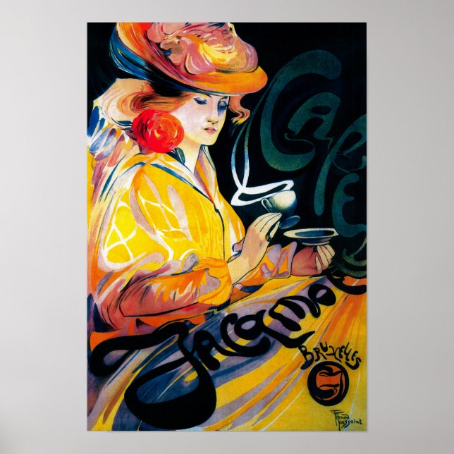 Jacqmotte Caf� Vintage PosterEurope Poster (Front)