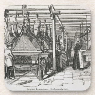 Jacquard Power Looms (engraving) Coaster