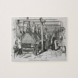 Jacquard Power Looms (engraving) Jigsaw Puzzle