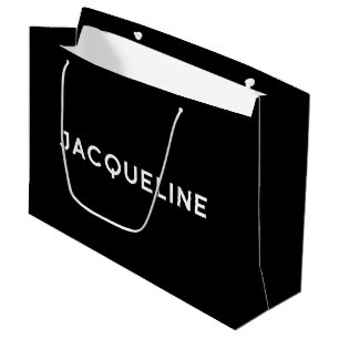 Jacqueline Elegant Gift Bag in Black and White