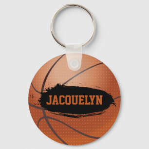 Jacquelyn Grunge Basketball Key Chain / Key Ring