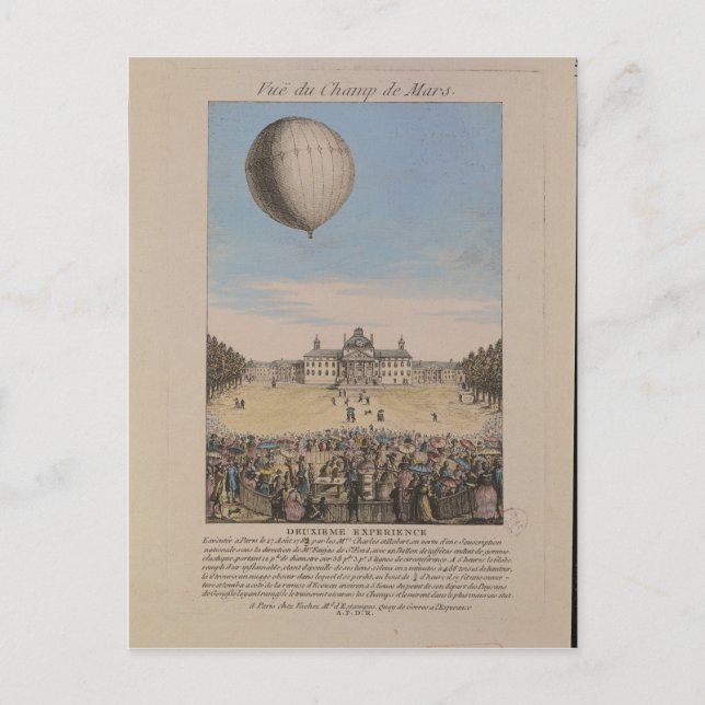 Jacques Alexandre Cesar Charles Postcard (Front)