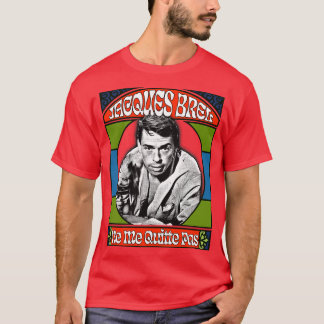 Jacques Brel Retro Fan Design T-Shirt