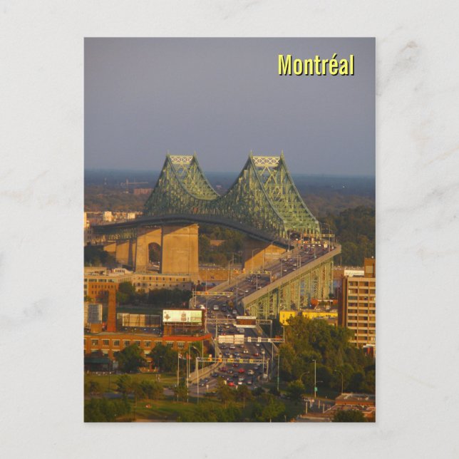 Jacques Cartier Bridge at Sunset Postcard (Front)