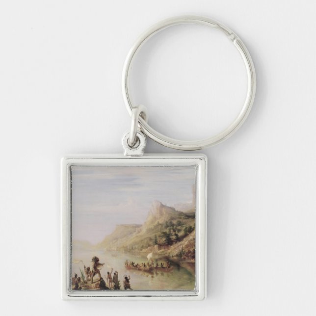Jacques Cartier Discovering the St. Lawrence Key Ring (Front)