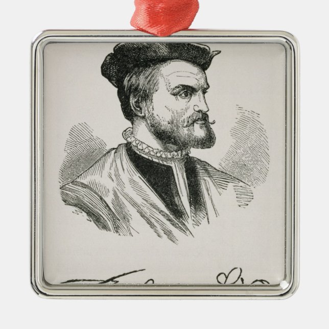 Jacques Cartier Metal Tree Decoration (Front)