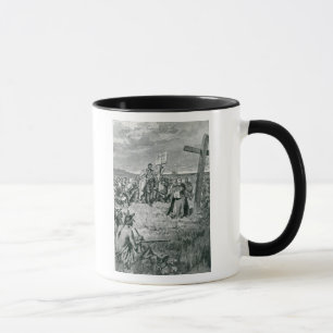 Jacques Cartier  Setting up a Cross at Gaspe Mug