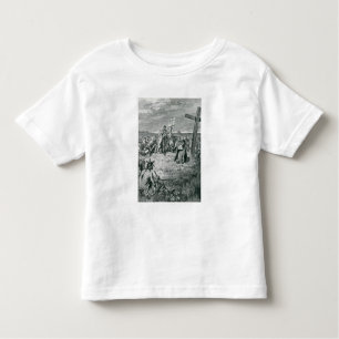Jacques Cartier  Setting up a Cross at Gaspe Toddler T-Shirt