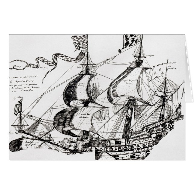 Jacques Cartier's ship, 'Rarete Indes (Front Horizontal)