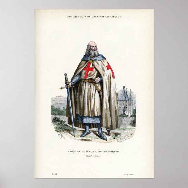 Jacques de Molay - Knight Templar Poster (Front)