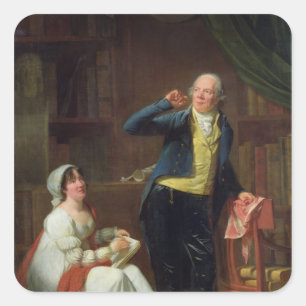 Jacques Delille and his Wife, 1802 Square Sticker