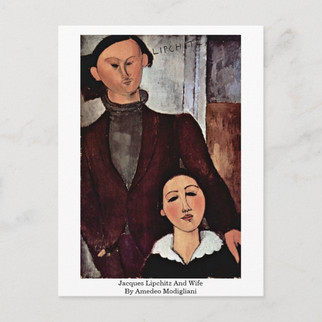 Jacques Lipchitz And Wife By Amedeo Modigliani Postcard (Front)
