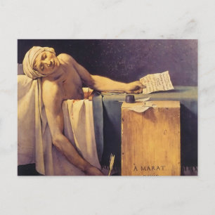 Jacques-Louis David Death Of Marat Postcard