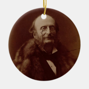 Jacques Offenbach (1819-80), German composer, port Ceramic Tree Decoration