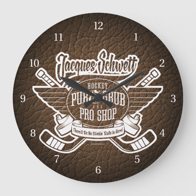 Jacques Schwett Hockey Pro Shop Large Clock (Front)