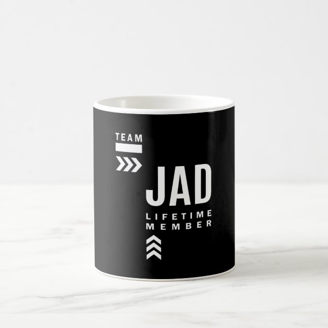 Jad Personalised Name Birthday Gift Coffee Mug (Center)