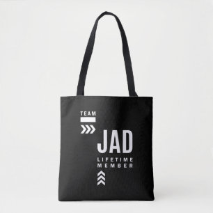 Jad Personalised Name Birthday Gift Tote Bag