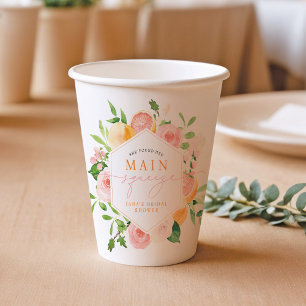 JADA Citrus Fruit Main Squeeze Bridal Shower Paper Cups