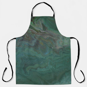 Jade 1 Abstract Green Marble Apron