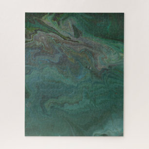 Jade 1 Abstract Green Marble Puzzle