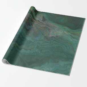 Jade 1 Abstract Green Marble Wrapping Paper