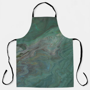 Jade 2 Deep Green Abstract Apron