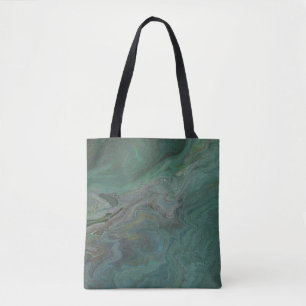 Jade 2 Deep Green Abstract Tote Bag