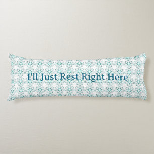 Jade and Blue Swirls Body Cushion