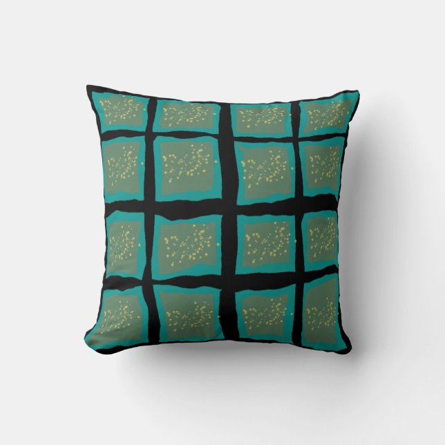 Jade and Turquoise with Gold Cushion (Front)